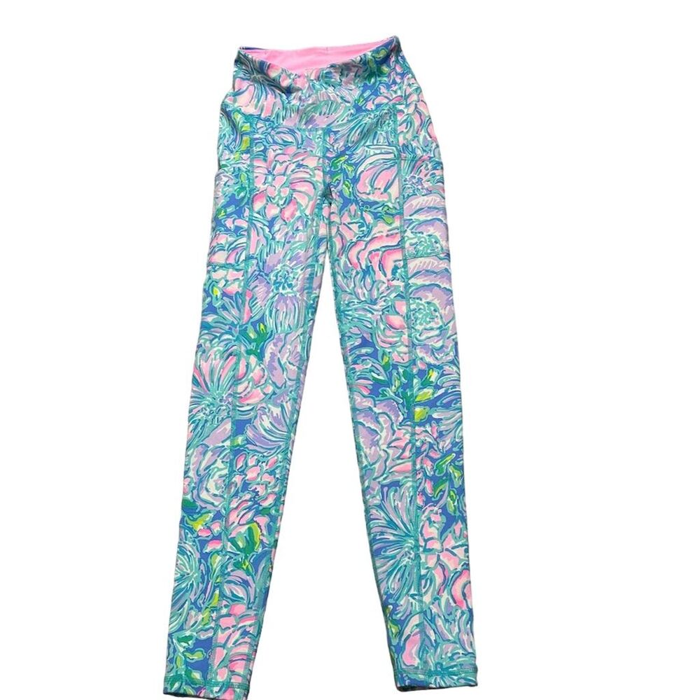 Lilly Pulitzer Luxletic High Rise Floral Leggings XXS Multicolor Yoga Running